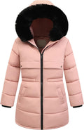 Girls Winter Long Coat Parka - Waterproof Hooded Puffer for Cold
