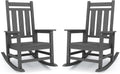 Oversized Outdoor Rocking Chair Set of 2 - High Back, Wide Seat