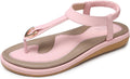 Womens T-Strap Sandals Flat Dressy Casual - Comfortable Walking