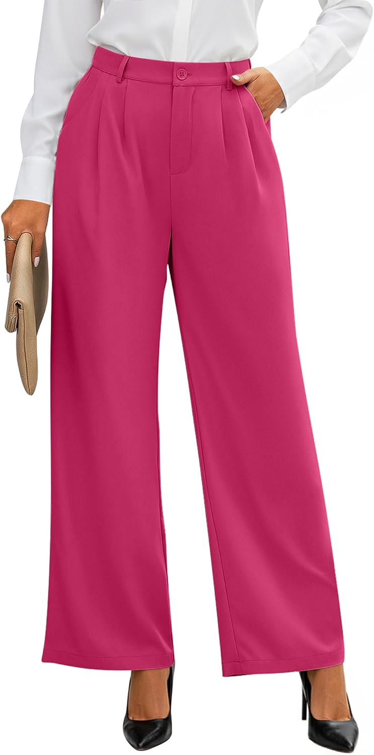 GRAPENT Wide Leg Pants for Women - Stylish High Waisted Trousers