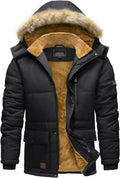 TACVASEN Men's Winter Jacket with Hood Water Repellent Windproof Parka
