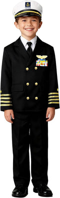 Navy Admiral Costume for Kids Ship Captain Uniform - Durable Dress Up