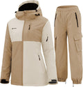 Women's Ski Snow Jacket and Pants Set - Windproof Waterproof Snowsuit