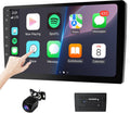 10.1 in Double Din Car Stereo with Wireless CarPlay and Android Auto