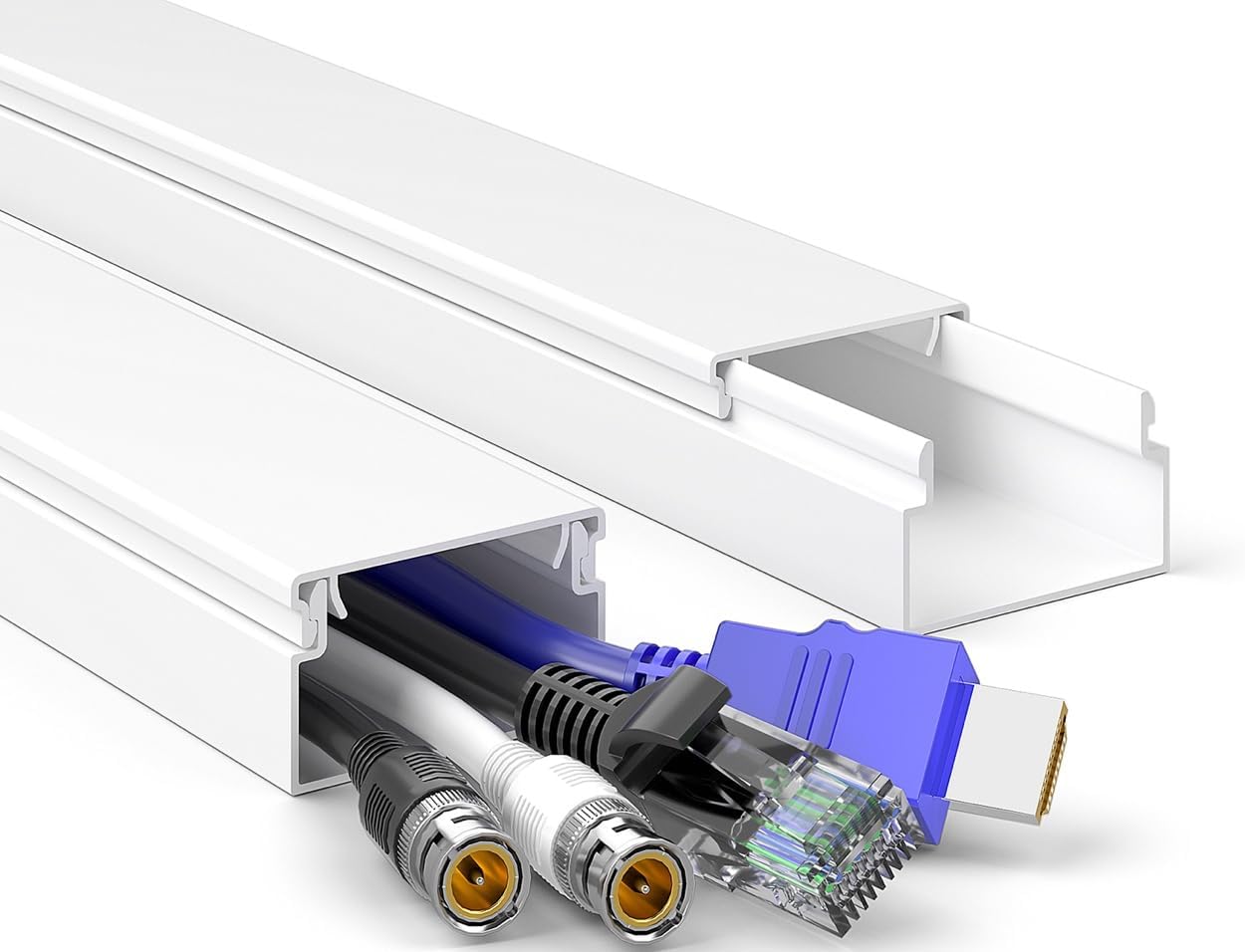 Delamu Large Cable Hider | Stylish Wire Covers for TV | Paintable Cord Management
