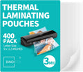 Binditek 400 Pack 3 Mil Thermal Laminating Pouches for Letter Size