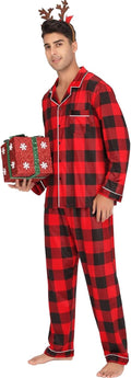 Men Modal Pajama Set Long Sleeve Button-Down - Soft Lounge Set