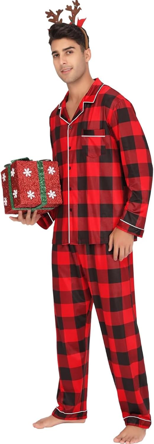 Comfy Modal Pajamas Set for Men - Soft Sleepwear with Pockets