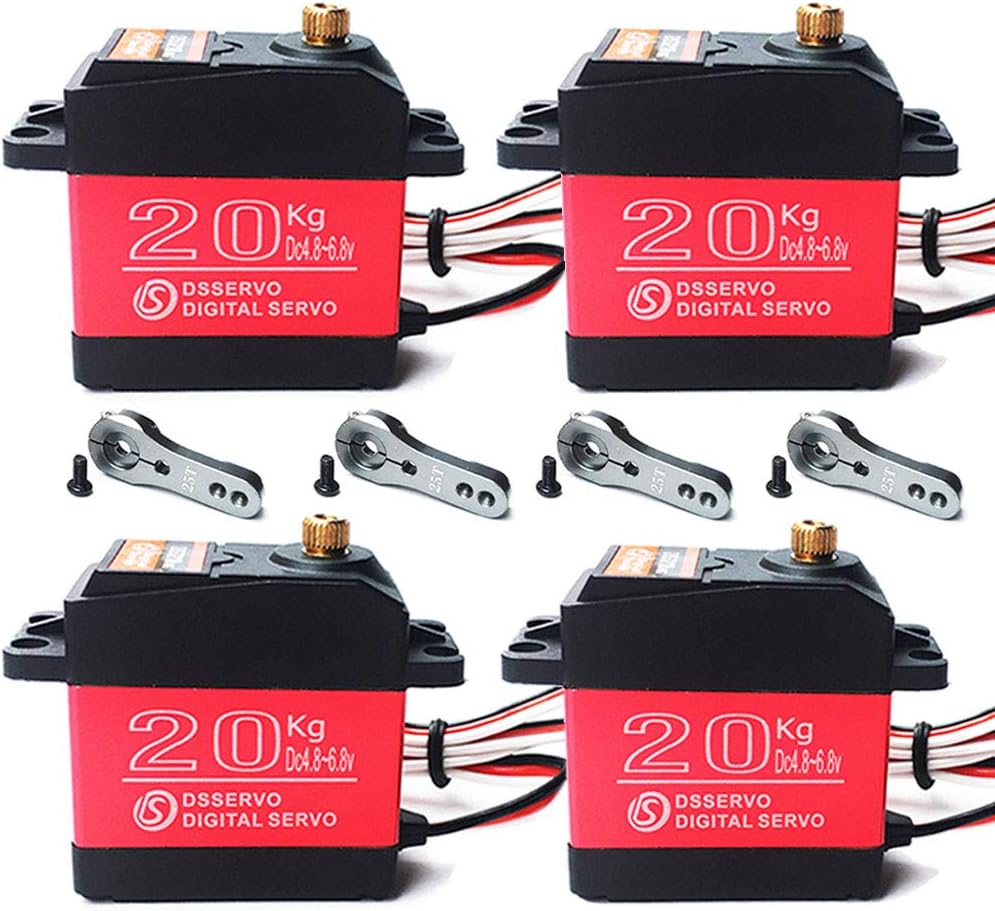 Pack of 4 DS3218 Digital RC Servo Motor with High Torque