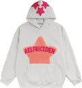 Y2K Printed Hoodie for Men - Oversized Retro Star Graphic