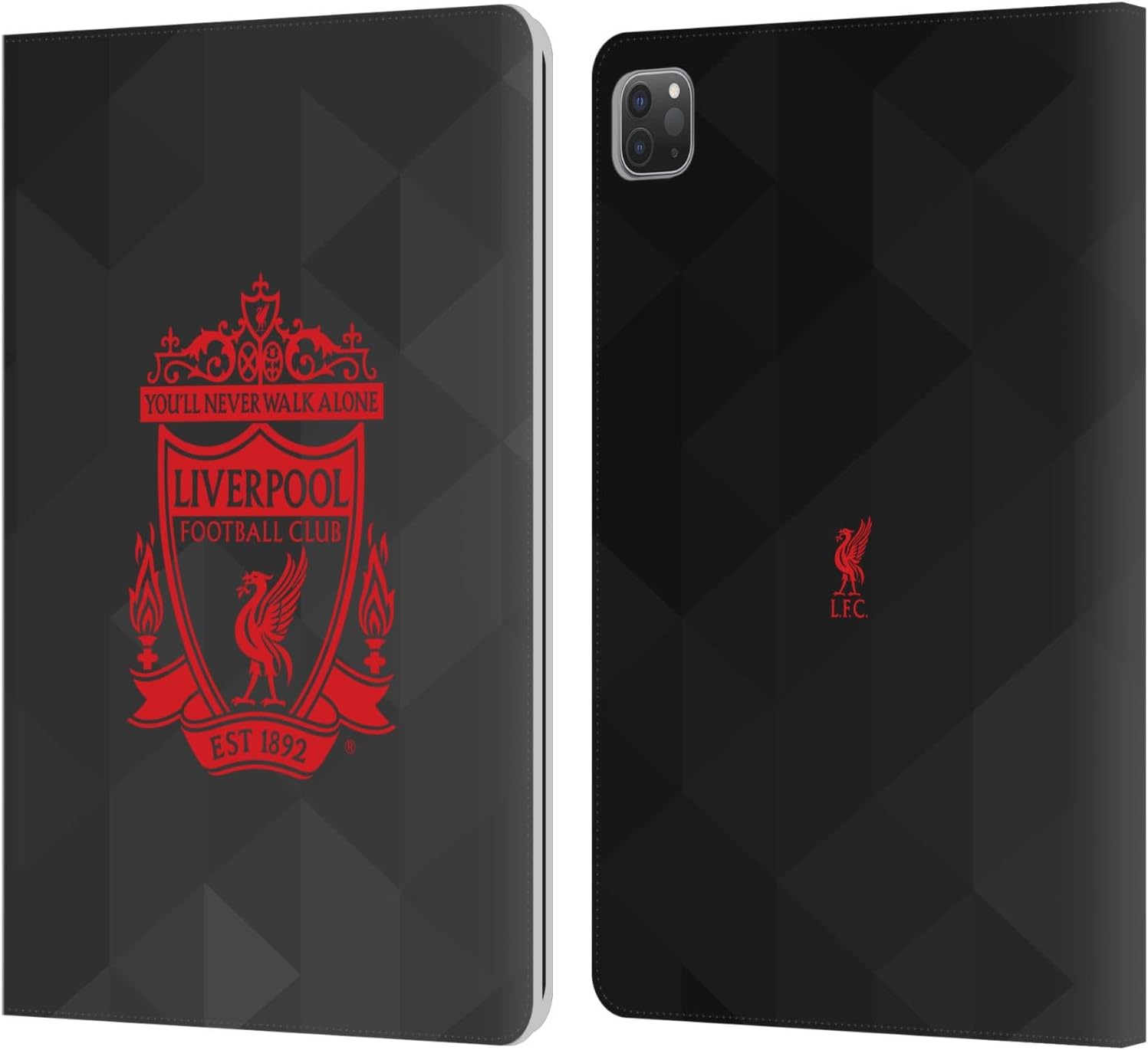 Liverpool Football Club Black Geometric Leather Wallet Case