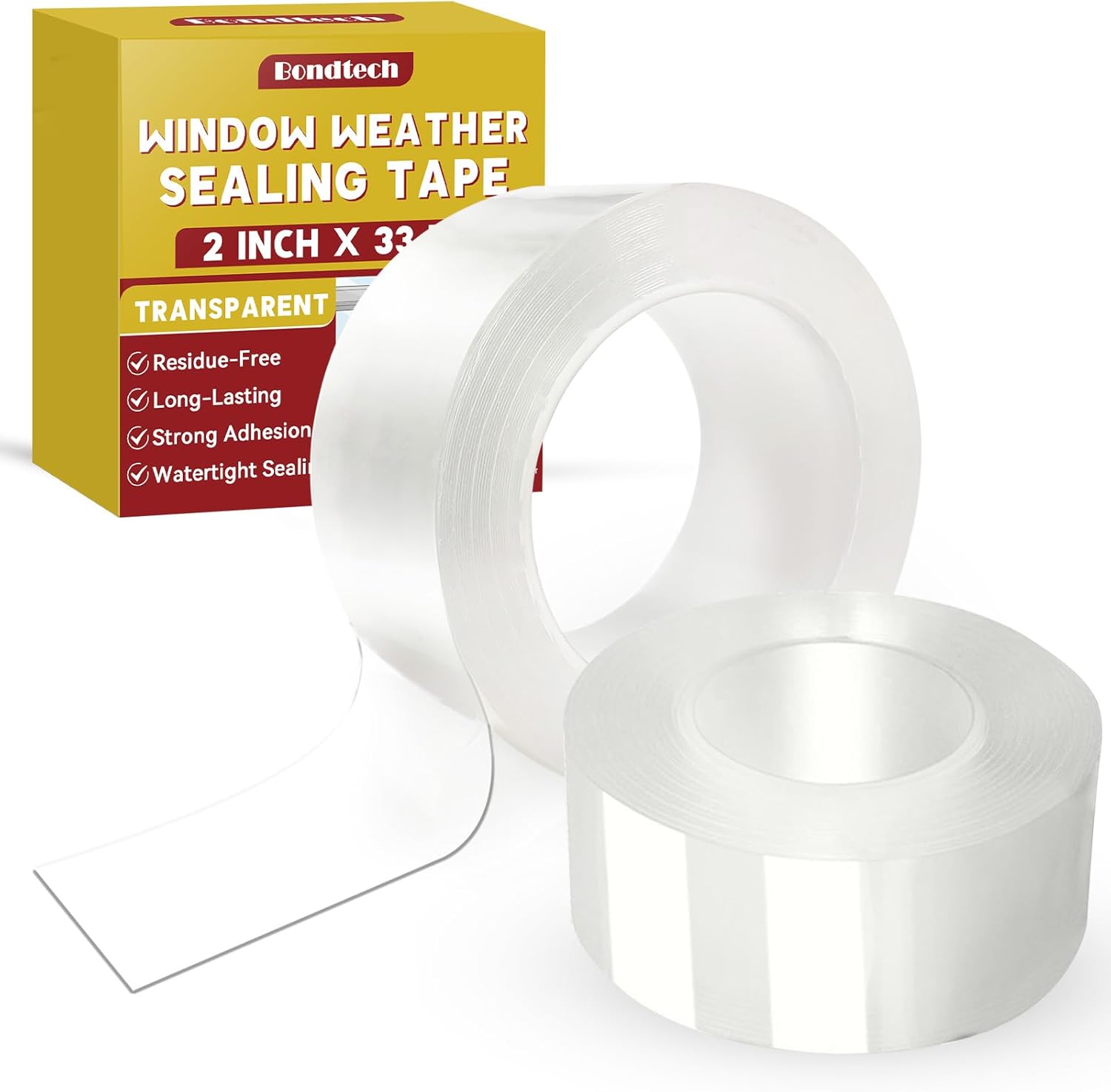 Draft-Stopper Seal Tape Duo - Insulate & Seal Gaps, No Residue