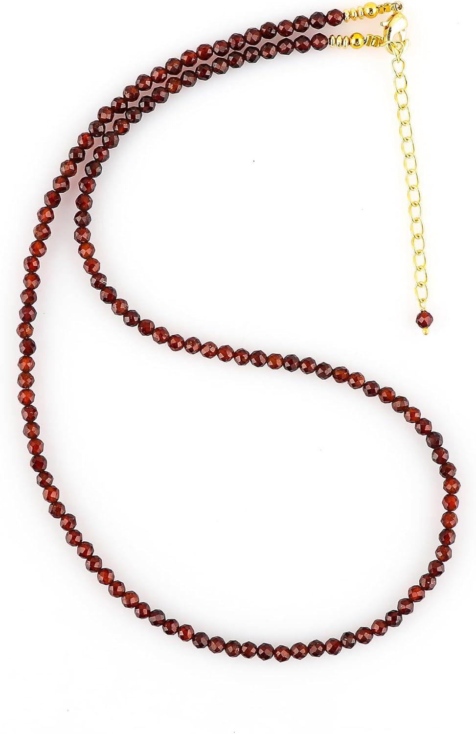 Natural Gemstone Micro Faceted Round Beads Choker Necklace