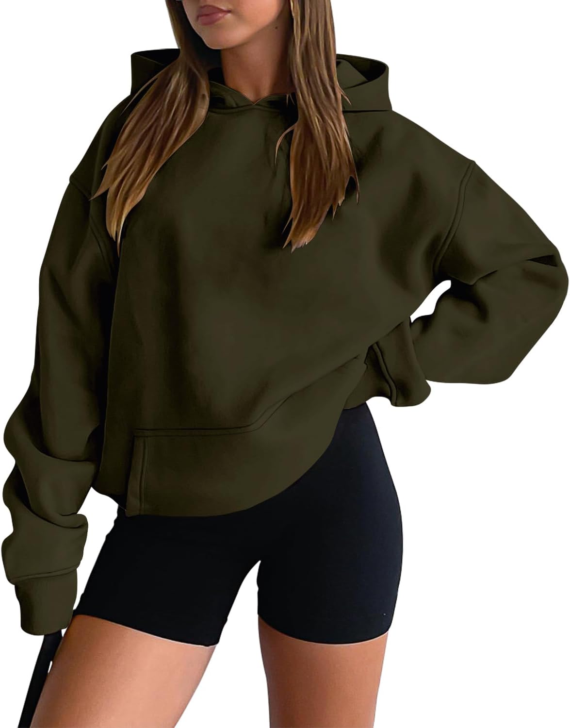 onlypuff Women Casual Pullover Hoodie for Chic Comfort