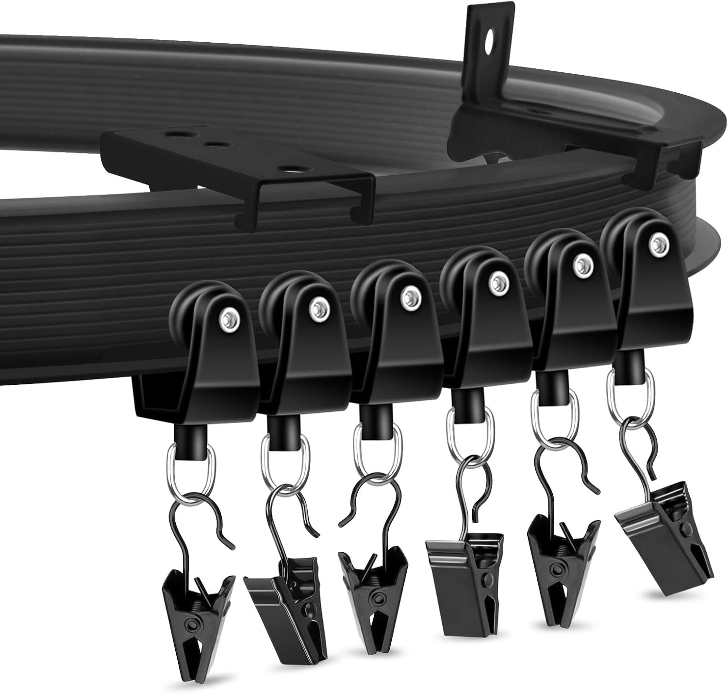 10Ft Flexible Black Ceiling Track Set - Bay Window Ready!