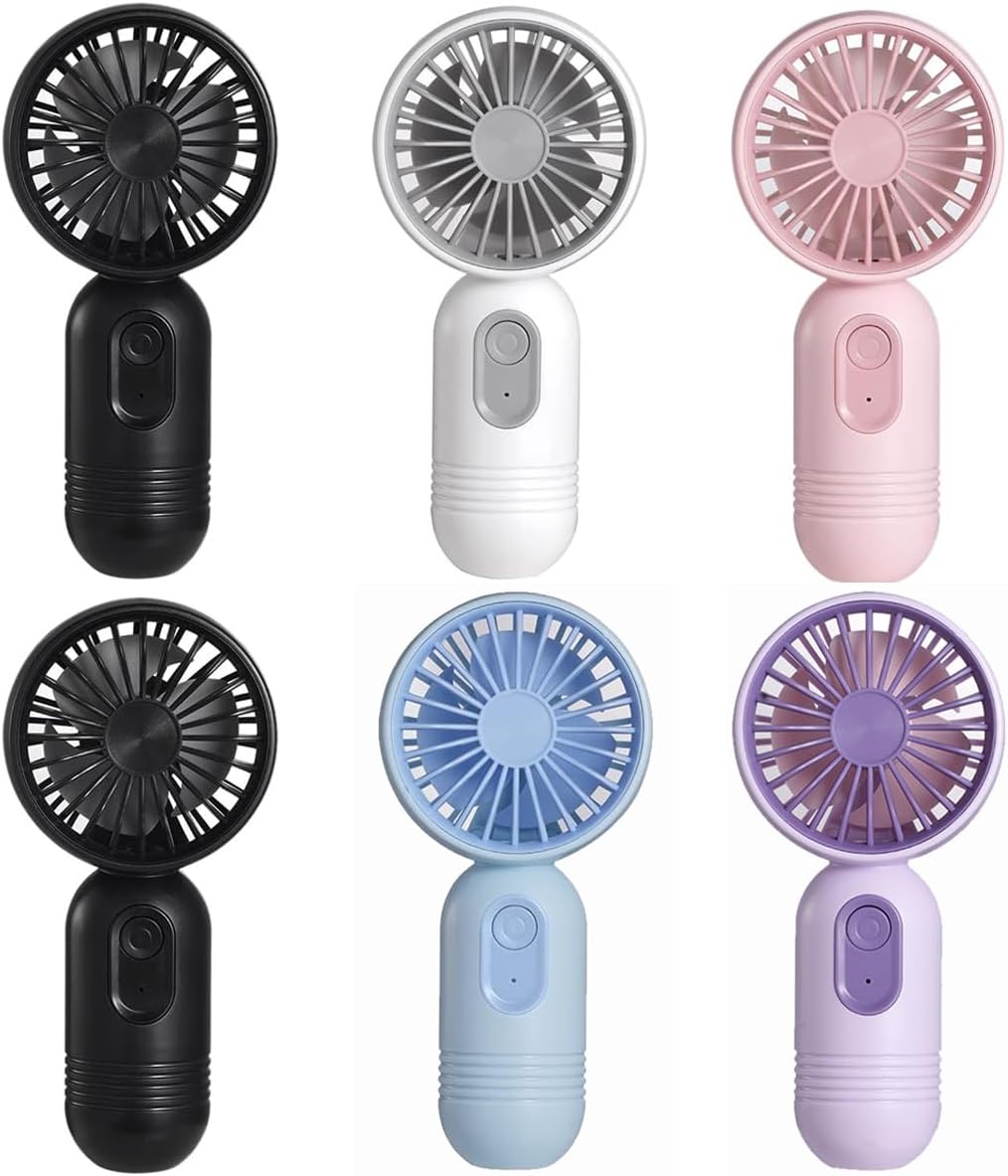 Mini Portable Fan 6 Pack for Stylish Girls and Boys Travel