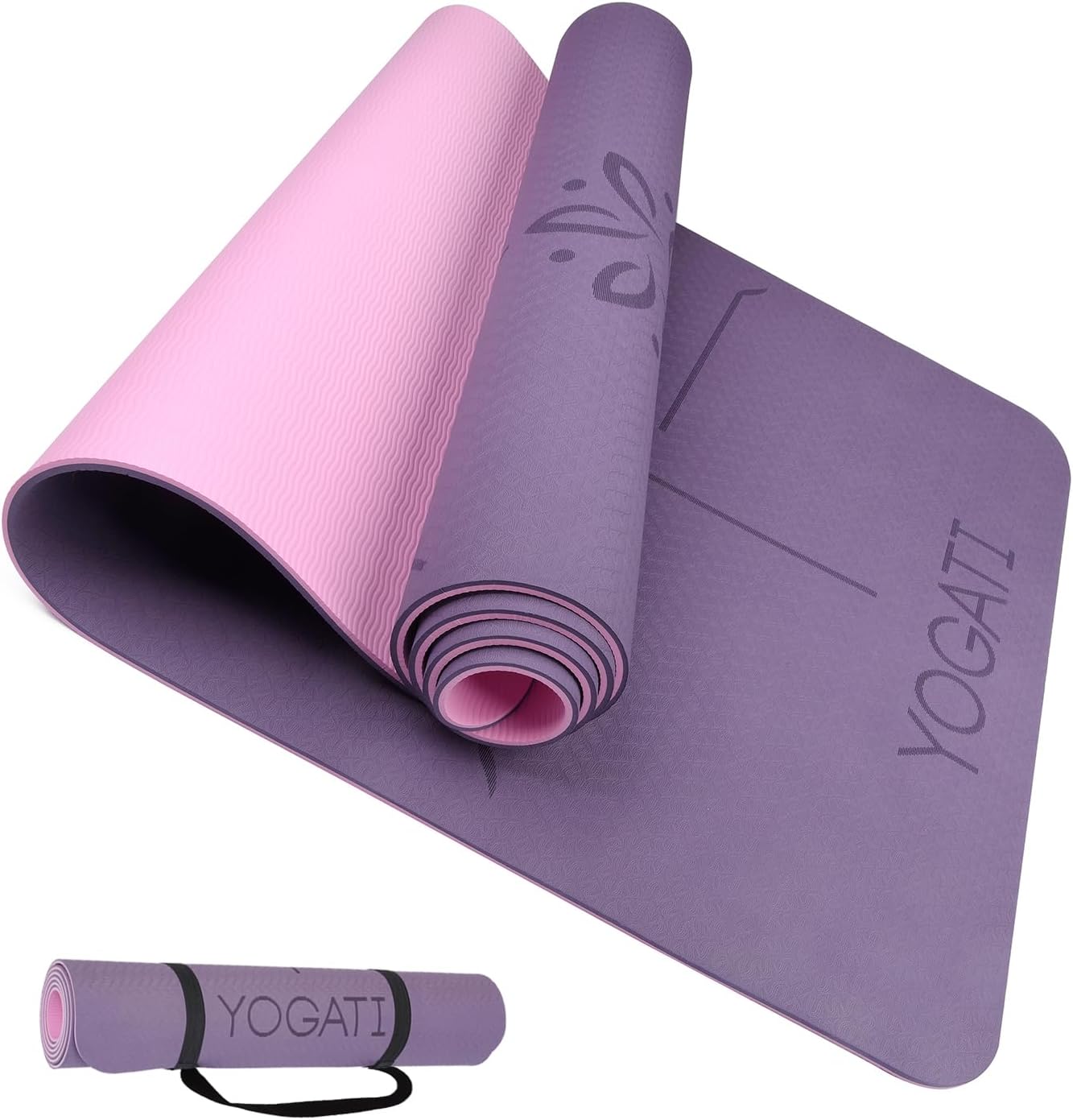 YOGATI Non-Slip Thick Yoga Mat - Ideal for Home Workouts