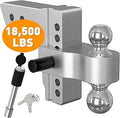 Adjustable Trailer Hitch for Heavy Duty Towing with Dual Balls