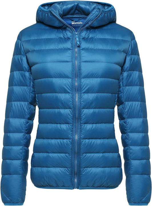 Wantdo Women's Hooded Packable Ultra Light Weight Down Jacket