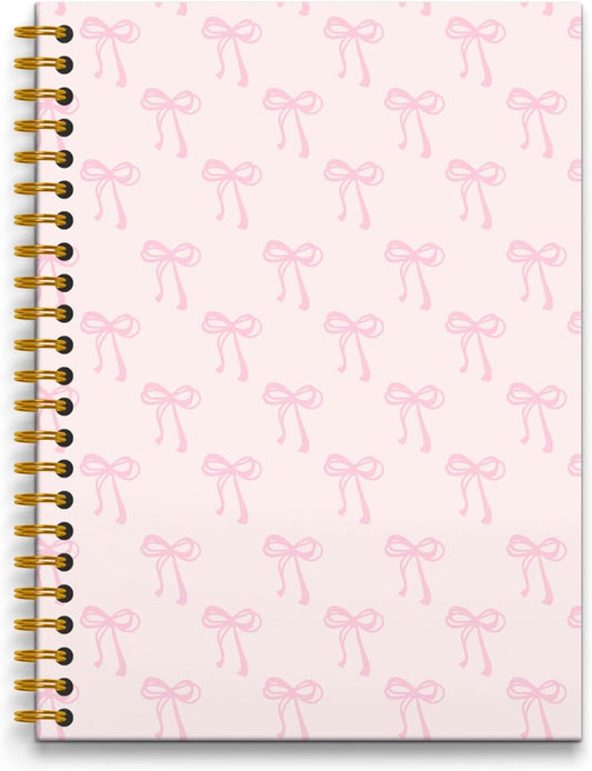 Pink Coquette Bows Spiral Journal - 160 Pages