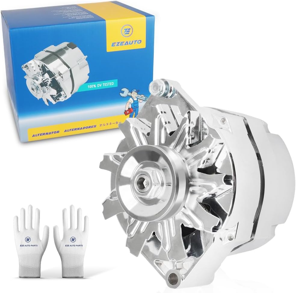 High Output 120Amp Chrome Alternator for GM 305 350 Engines