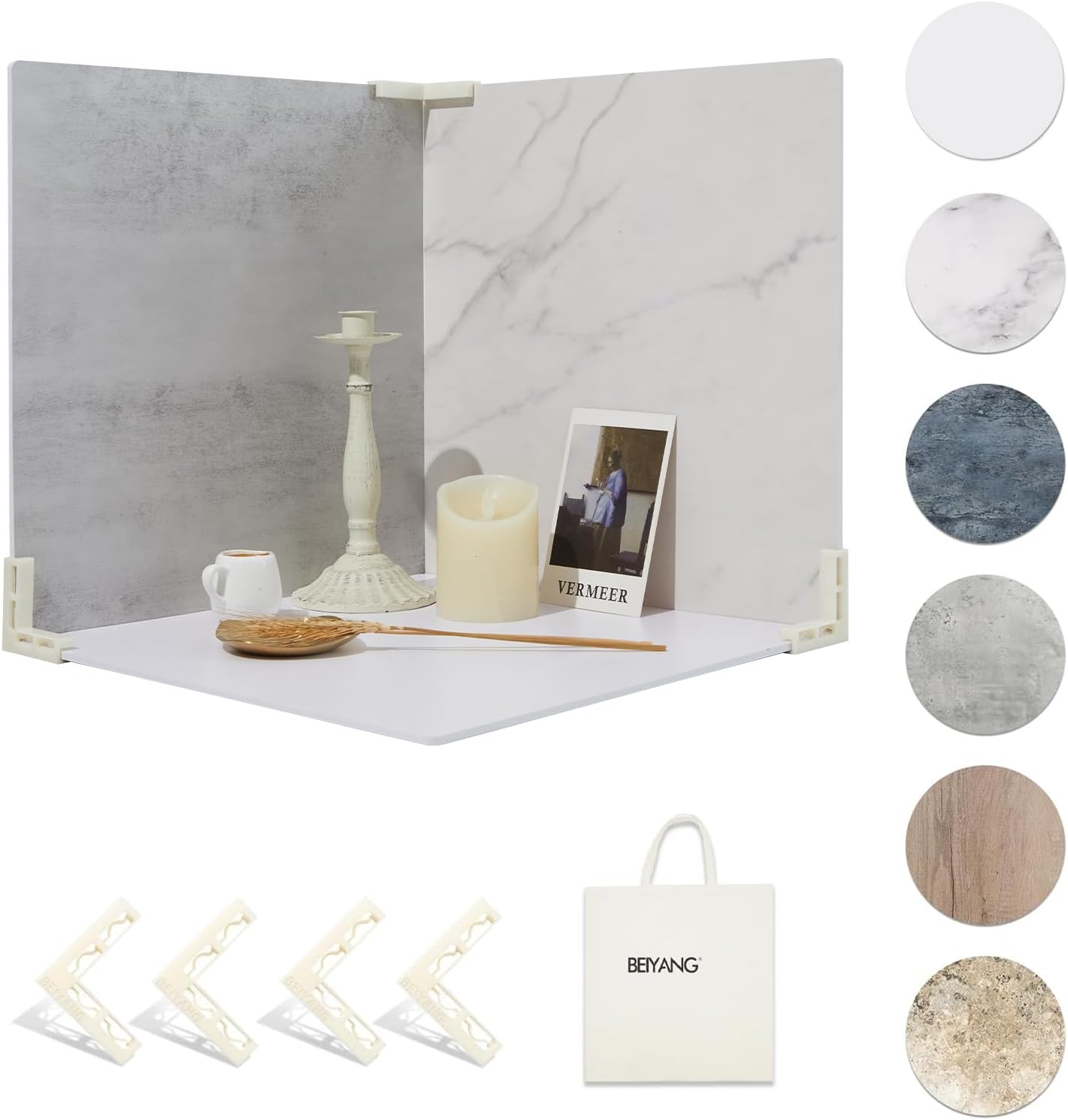 5 PCS Boards Photo Backdrop for Flat Lay Food Photography