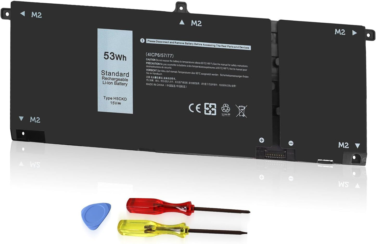 53Wh H5CKD 15V Battery for Dell Inspiron and Latitude Models