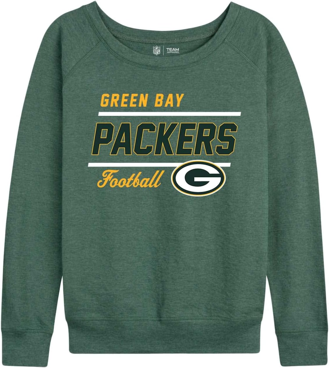Green Bay Packers Womens Slouchy Crew Neck Pullover Apparel