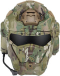 Tactical Helmet for Mens with Built-in Earphones and Visor - Practical