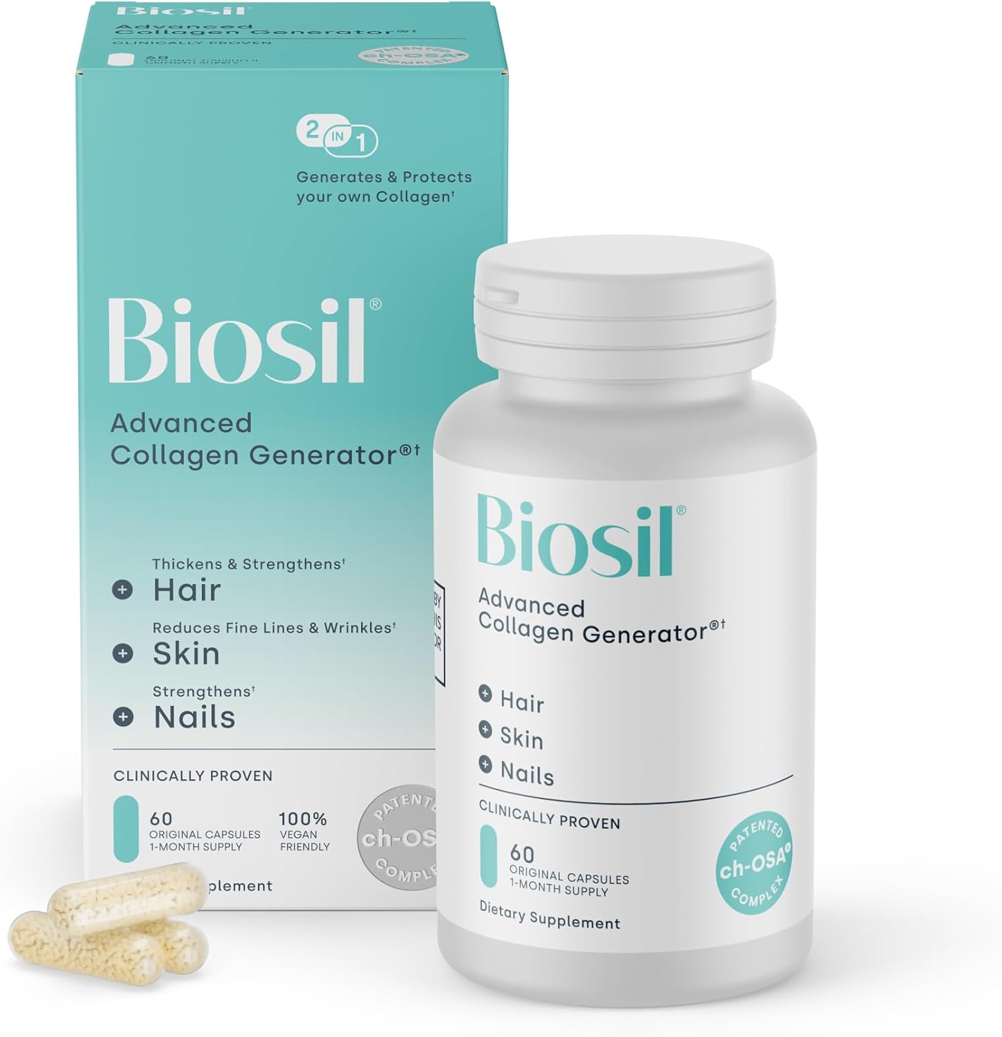 Biosil Collagen Booster Supplement for Skin, Hair, and Nails