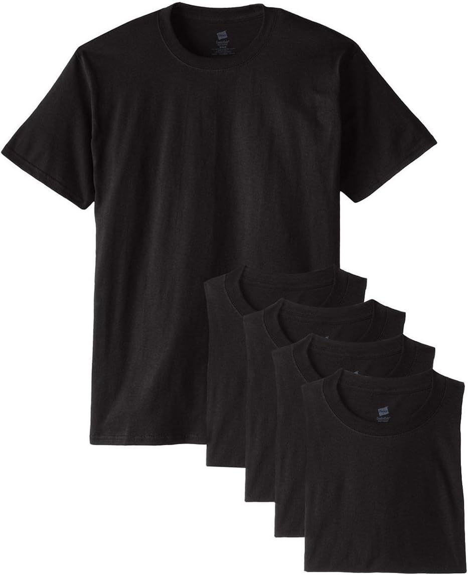 Hanes Mens Tall 100% Cotton Crew Neck Undershirts for Comfort