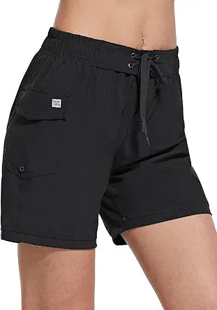 BALEAF Women's 5in Swim Board Shorts for Beach Surfing Fun