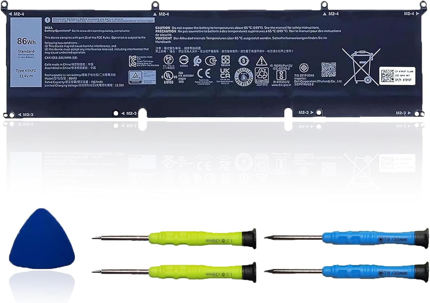 86Wh 69KF2 Battery Replacement for Dell G7 15 and XPS 15