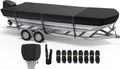 Jon Boat Cover 12-14ft with Motor Cover - 1400D Heavy Duty Black