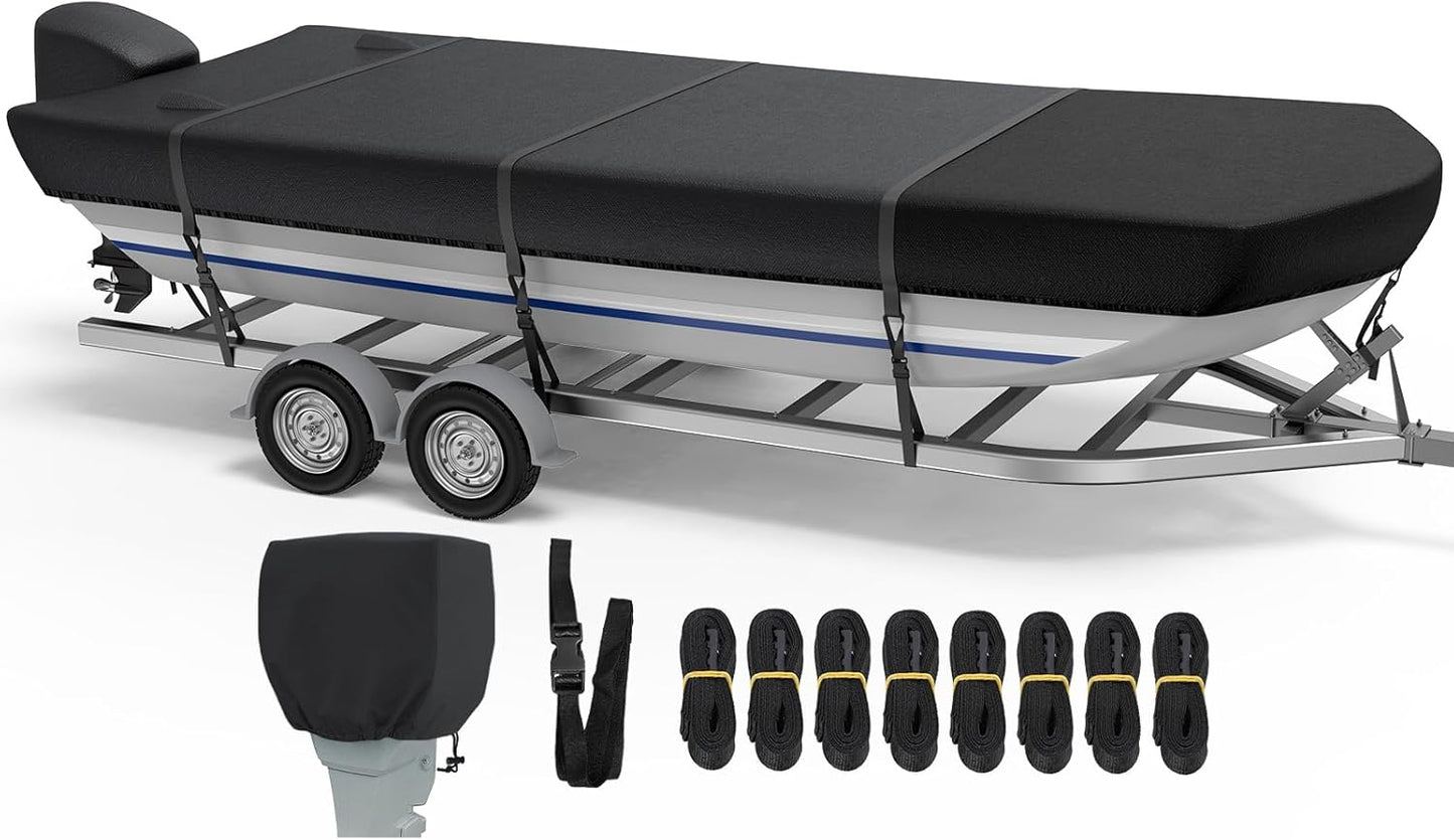 RVMasking Jon Boat Cover - Heavy Duty Waterproof Protection
