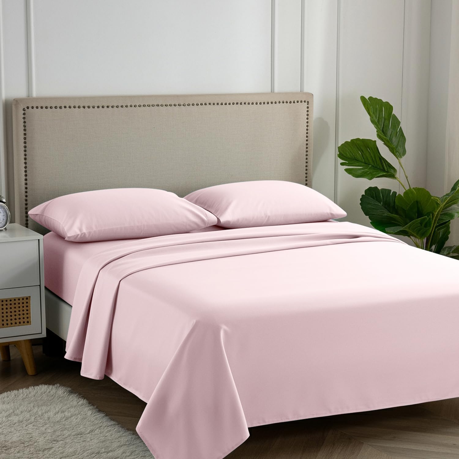 Luxurious 100% Egyptian Cotton Queen Sheet Set for Comfort
