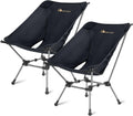 MOON LENCE Camping Chair Plus 2 Pack (Black) - Wider 22in Seat