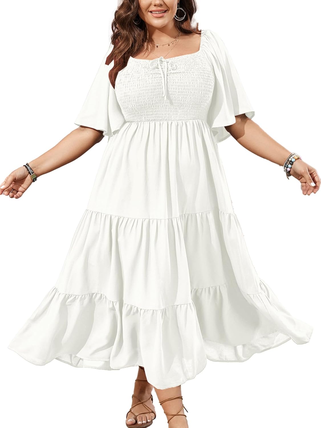 SCOMCHIC Women's Plus Size Flowy Maxi Dress for Every Occasion