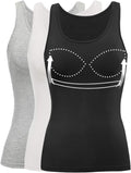 Tank Top with Built in Bra Cup for Women - Comfortable Layered