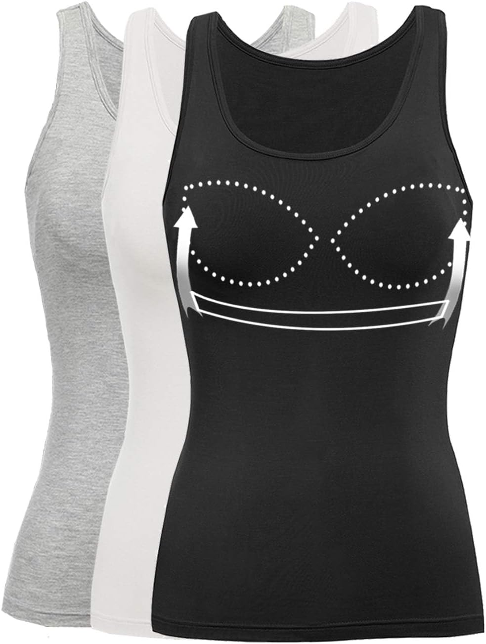 Tank Top with Built in Bra Cup for Women Casual Comfort
