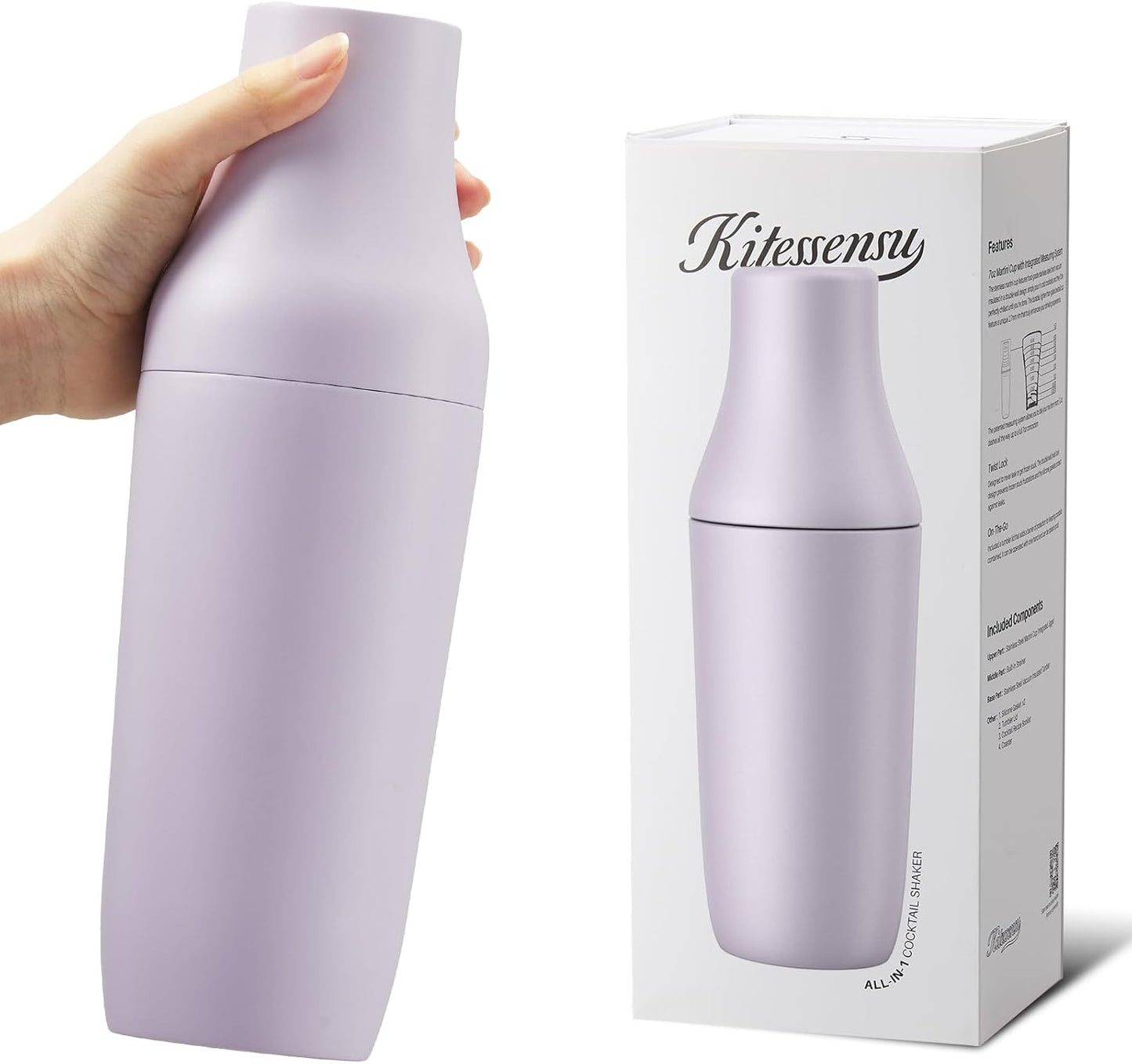 Kitessensu Hybrid Cocktail Shaker - Vacuum Insulated Martini Shaker