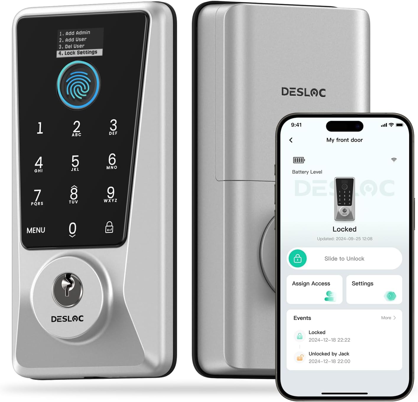 DESLOC Smart Lock D110 Plus: Keyless Entry with Wi-Fi Control