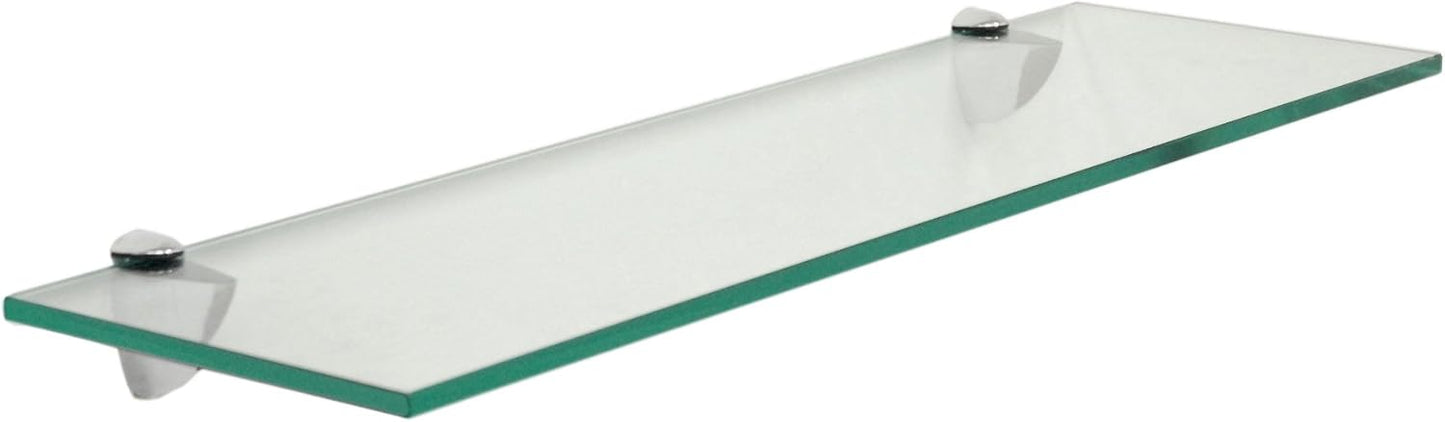 Spancraft Glass Peacock Shelf - Stylish Chrome Design for Home