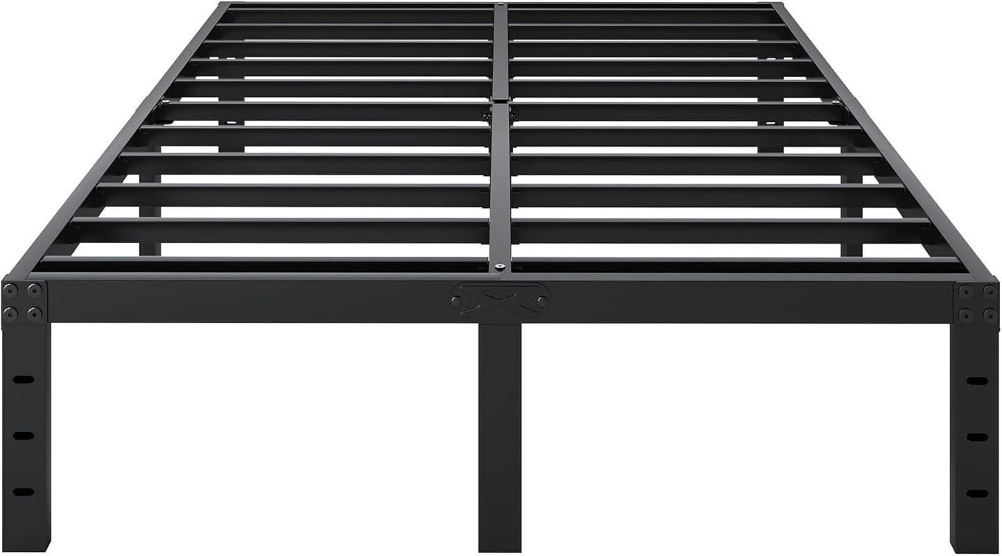 Queen Size Heavy Duty Metal Bed Frame with Storage Space