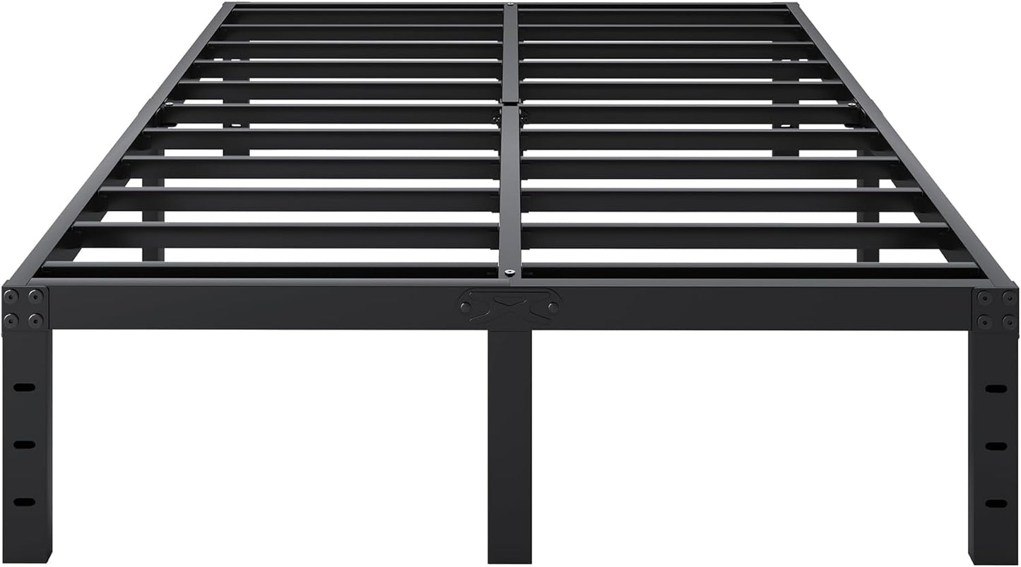 King Size Bed Frame with Heavy Duty Metal Platform Design