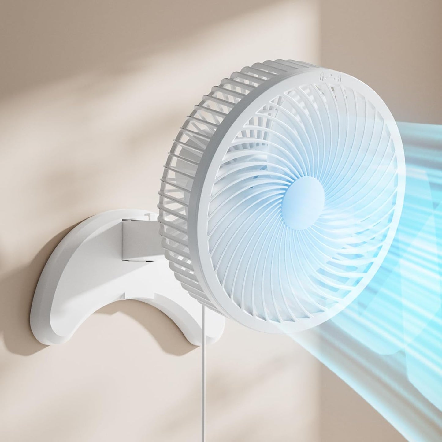 Koonie 8 Wall Mount Fan with Timer and Quiet Operation