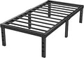 Black Bed Frame with Open-End Design Queen - Sturdy Metal Platform