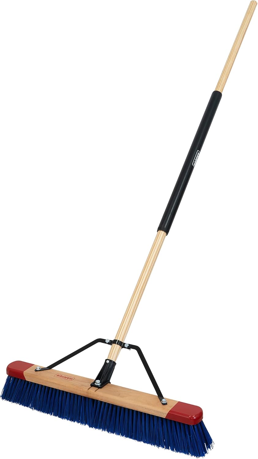 Harper 24 Inch Push Broom for Heavy Duty Outdoor Cleaning
