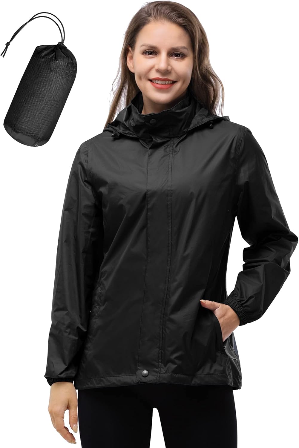 33,000ft Women's Rain Jacket Waterproof Lightweight Packable