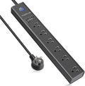15 Ft Power Strip Surge Protector 6 Outlets 4 USB Ports - Long Cord